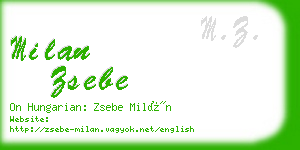 milan zsebe business card